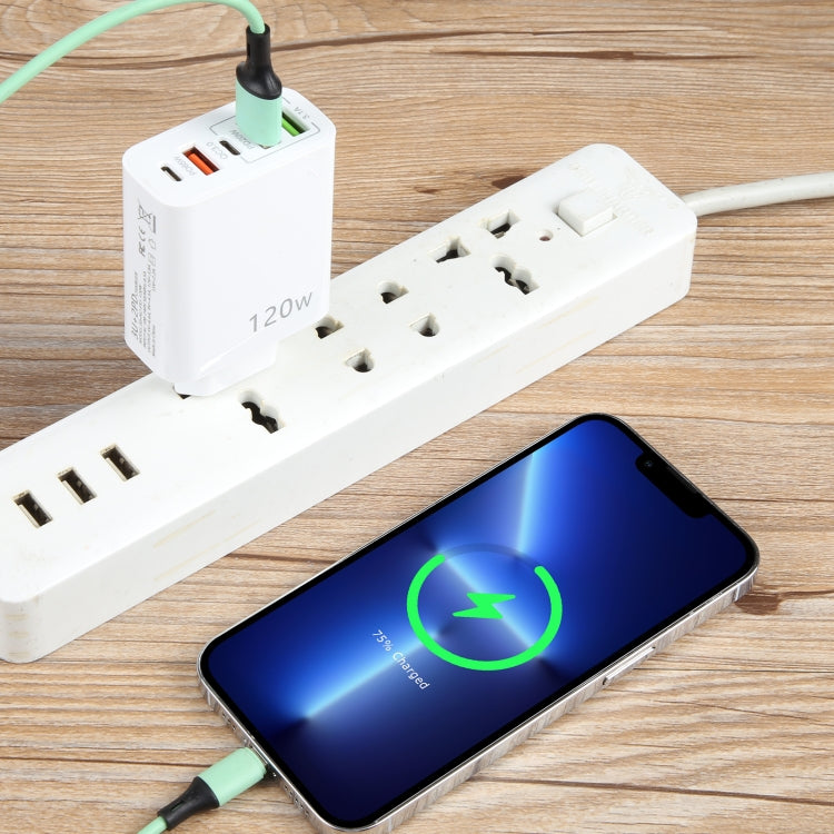 120W Dual PD Type-C + 3 x USB Multi Port Charger, EU Plug by buy2fix