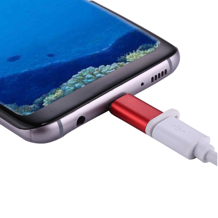 Type-C Male to Micro USB 2.0 Female Converter Adapter(Red) by buy2fix