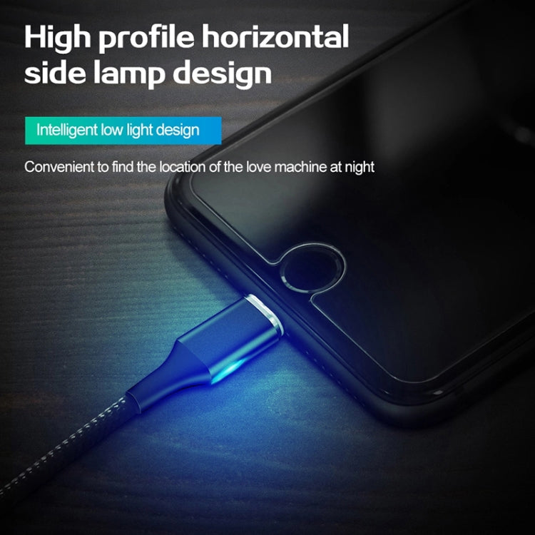 M11 3A USB to USB-C / Type-C Nylon Braided Magnetic Data Cable, Cable Length: 1m (Blue) by buy2fix