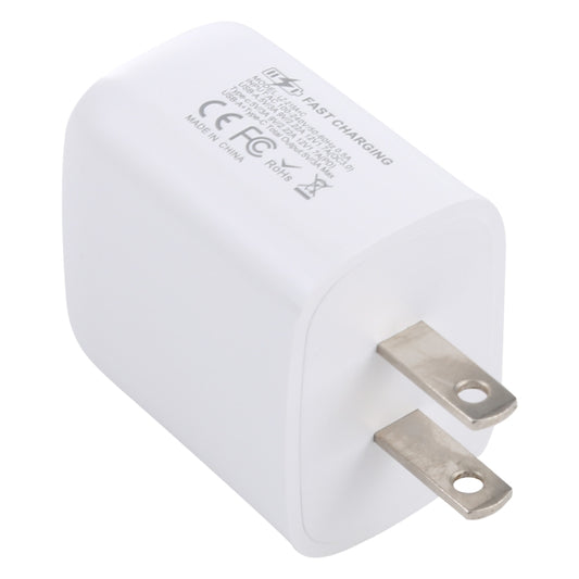 LZ-215A+C 20W QC 3.0 USB + PD 3.0 USB-C / Type-C Fast Charging Travel Charger, US Plug by buy2fix