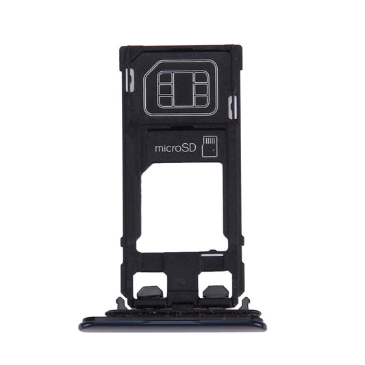 SIM Card Tray + Micro SD Card Tray for Sony Xperia XZ (Single SIM Version)(Dark Blue) by buy2fix
