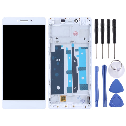 TFT LCD Screen for OPPO R7s Digitizer Full Assembly with Frame(White) by buy2fix