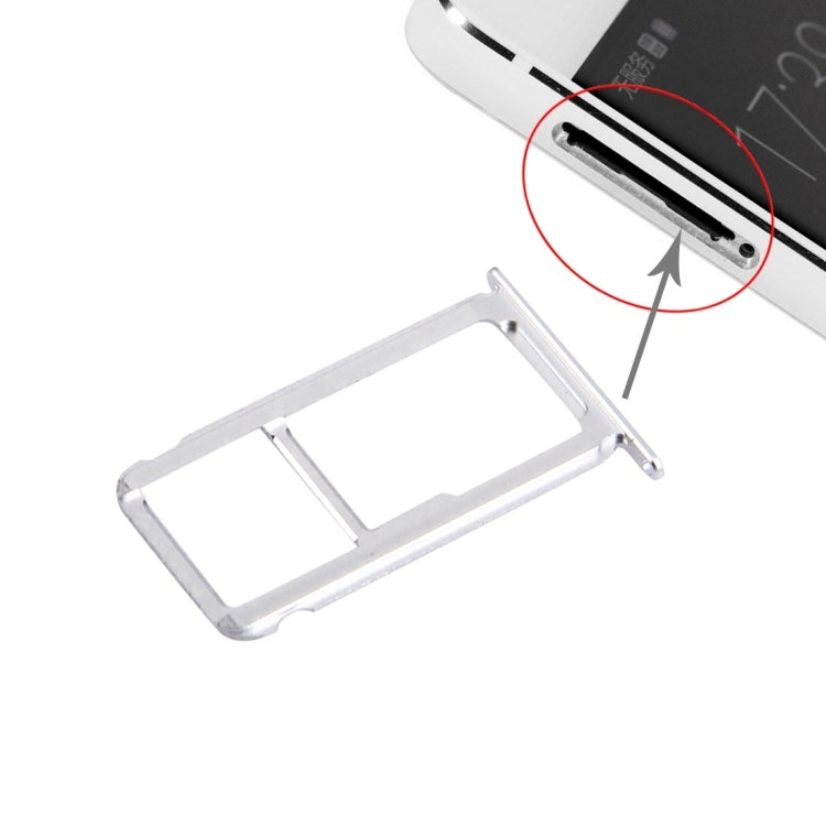 For Huawei P9 Nano SIM + Micro SD / Nano SIM Card Tray(Silver) by buy2fix