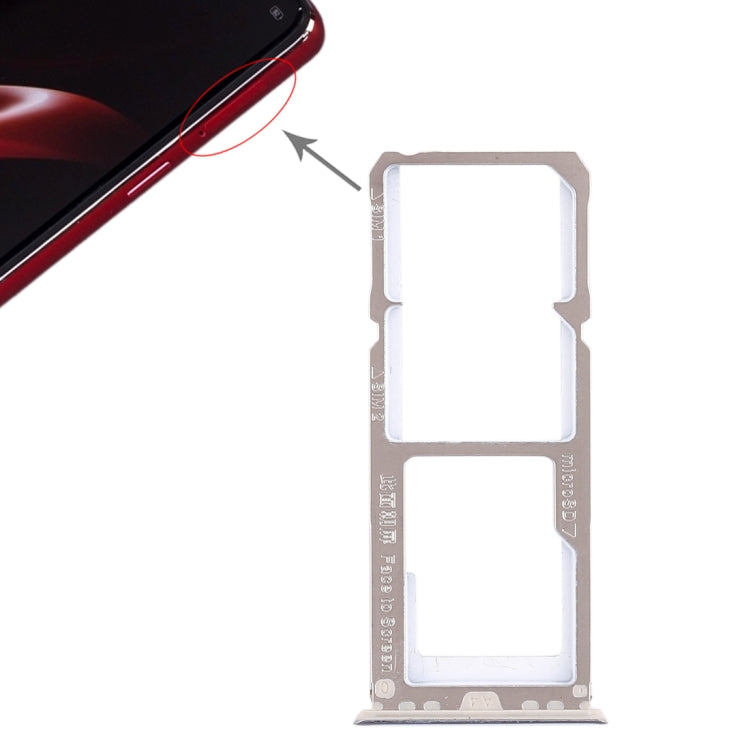For OPPO A3 2 x SIM Card Tray + Micro SD Card Tray (Blue) by buy2fix