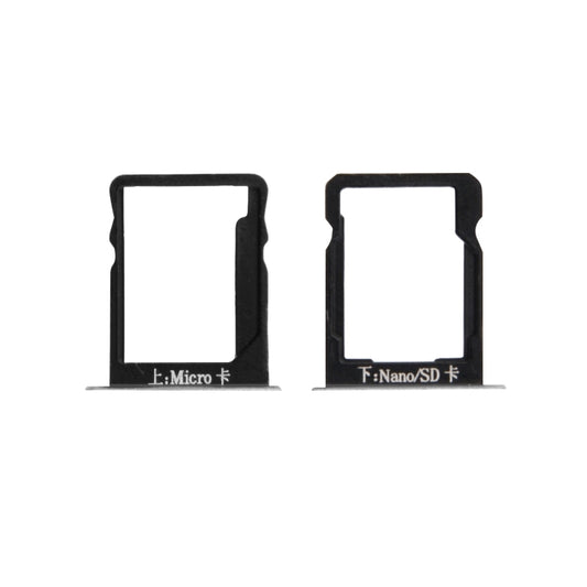 For Huawei Mate 7 SIM Card Tray and Micro SD Card Tray(Silver) by buy2fix