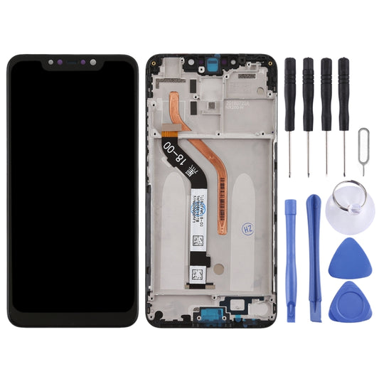 TFT LCD Screen for Xiaomi Pocophone F1 Digitizer Full Assembly with Frame(Black) by buy2fix