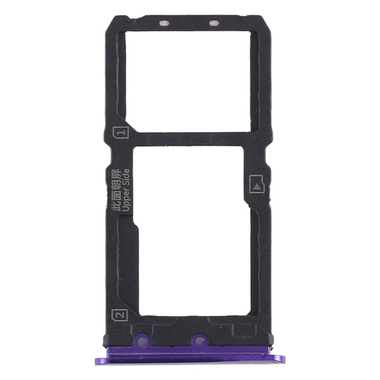 For Vivo X21 SIM Card Tray + SIM Card Tray / Micro SD Card Tray (Purple) by buy2fix