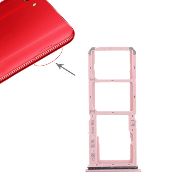 For Vivo Y83 2 x SIM Card Tray + Micro SD Card Tray (Red) by buy2fix