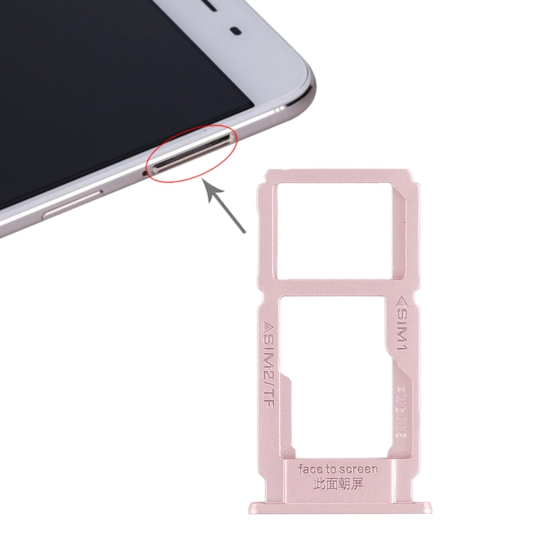 For OPPO R9sk SIM Card Tray + SIM Card Tray / Micro SD Card Tray (Rose Gold) by buy2fix