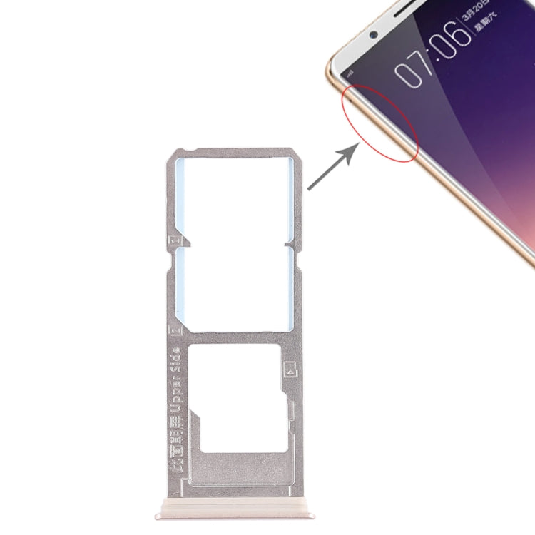 For Vivo Y79 2 x SIM Card Tray + Micro SD Card Tray (Gold) by buy2fix