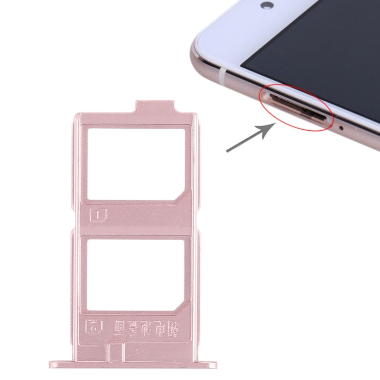 For Vivo X7 Plus 2 x SIM Card Tray (Rose Gold) by buy2fix