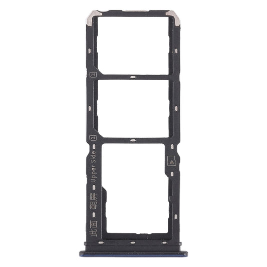 For Vivo Y97 2 x SIM Card Tray + Micro SD Card Tray (Blue) by buy2fix