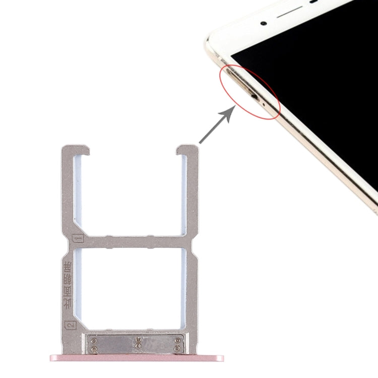 For Vivo X6S 2 x SIM Card Tray (Rose Gold) by buy2fix