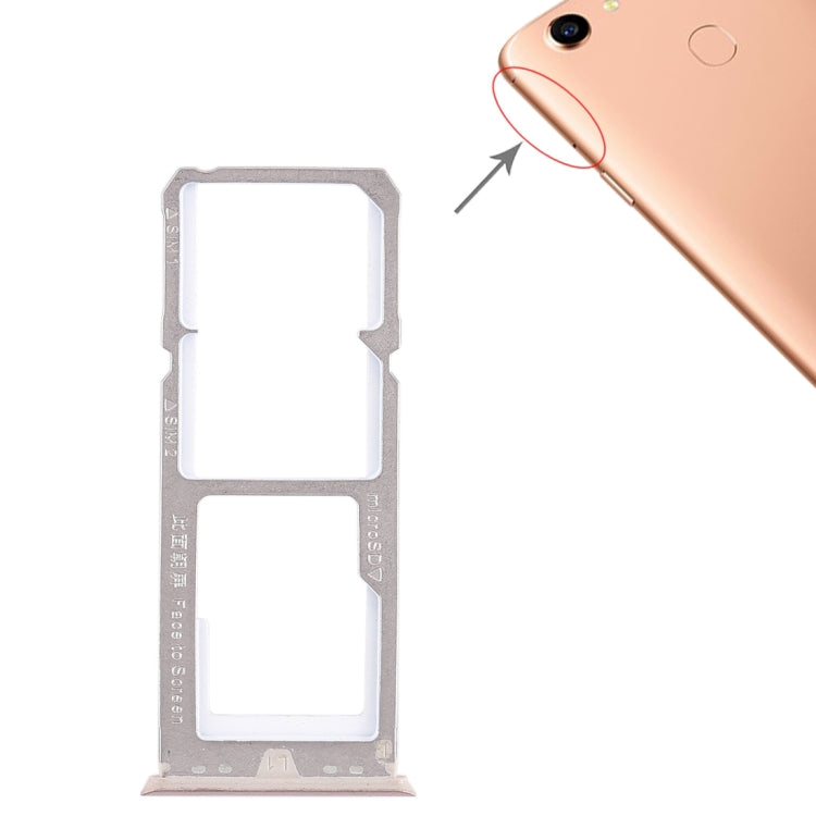 For OPPO A79 2 x SIM Card Tray + Micro SD Card Tray (Gold) by buy2fix