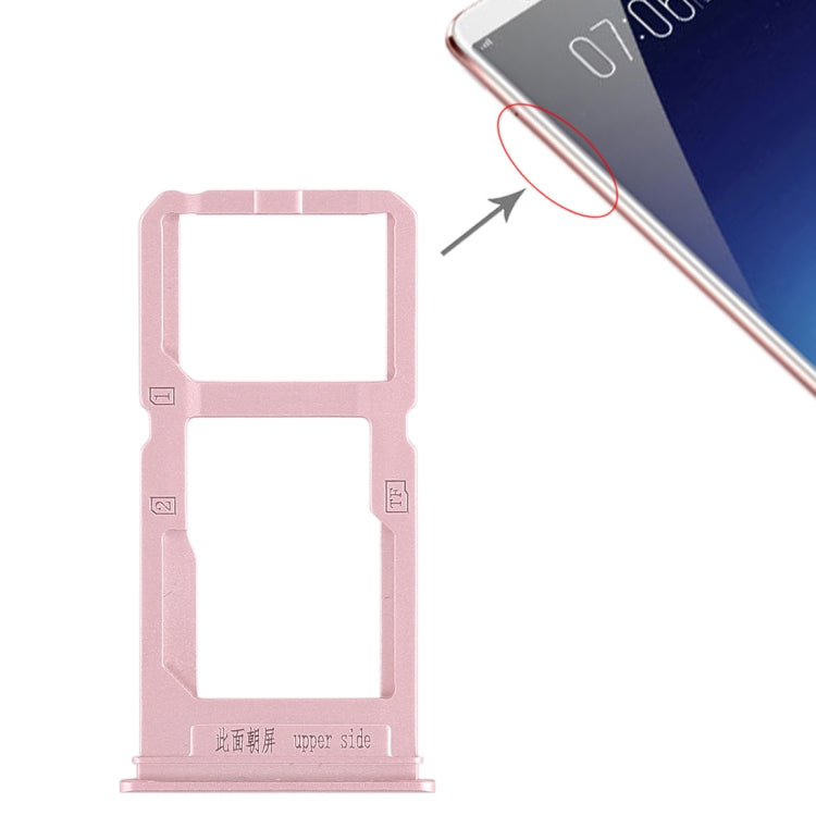 For Vivo X20 Plus SIM Card Tray + SIM Card Tray / Micro SD Card Tray (Rose Gold) by buy2fix