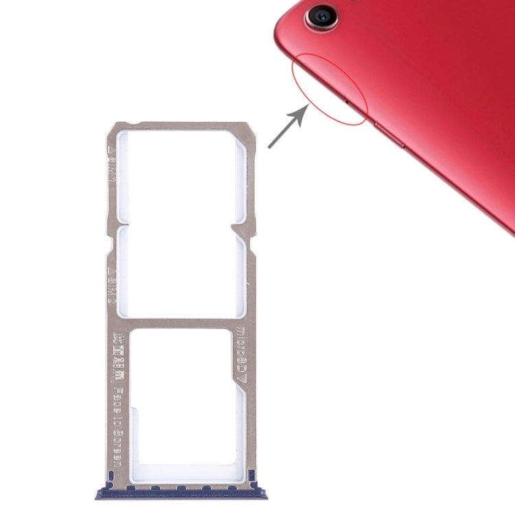 For OPPO A1 2 x SIM Card Tray + Micro SD Card Tray (Blue) by buy2fix