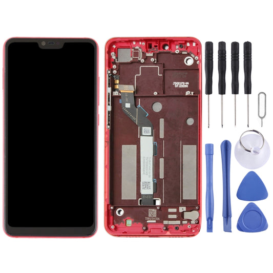 TFT LCD Screen for Xiaomi Mi 8 Lite Digitizer Full Assembly with Frame(Red) by buy2fix