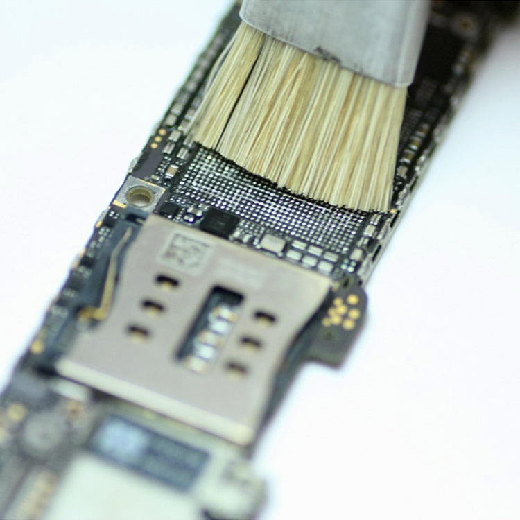 Kaisi BGA Repairing Hard Brush Double-head Brush Anti-static Pig Hair Brush(Yellow) by Kaisi