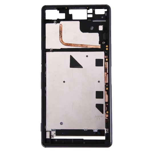 Single SIM Front Housing LCD Frame Bezel for Sony Xperia Z3(Black) by buy2fix
