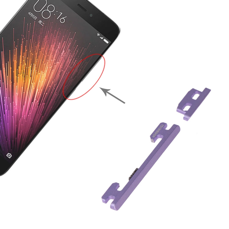 Power Button and Volume Control Button for Xiaomi Mi 5(Purple) by buy2fix