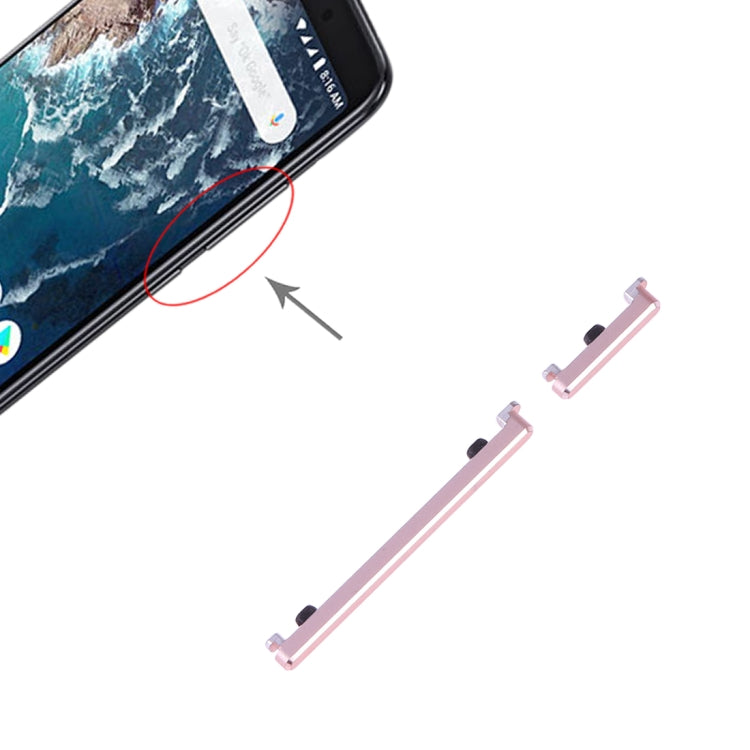 Power Button and Volume Control Button for Xiaomi Mi 6X / A2(Pink) by buy2fix
