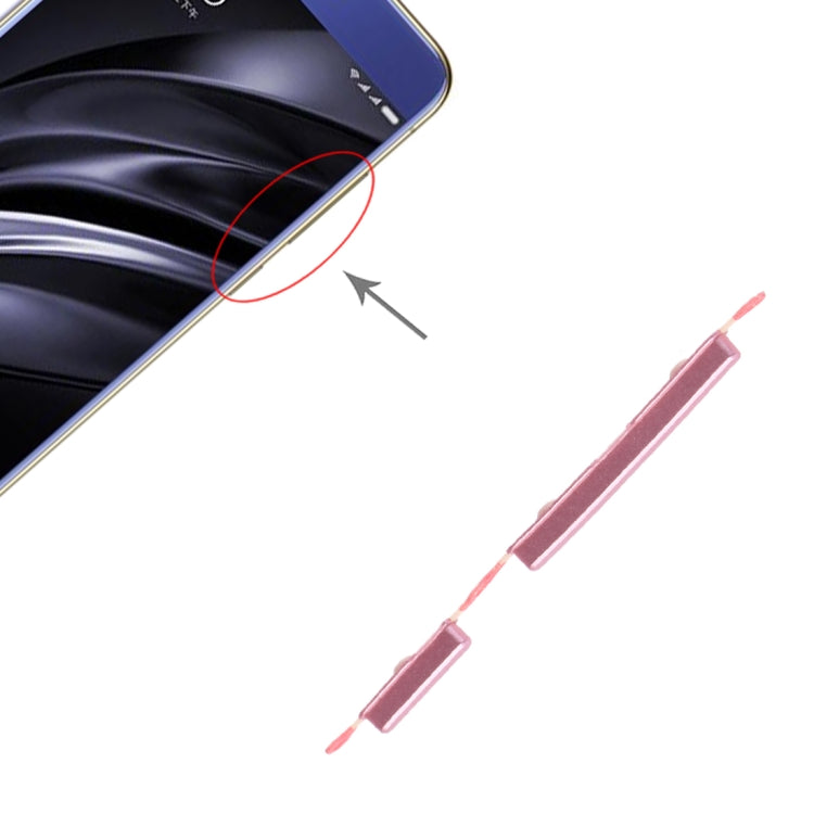 Power Button and Volume Control Button for Xiaomi Redmi 6A / Redmi 6(Pink) by buy2fix