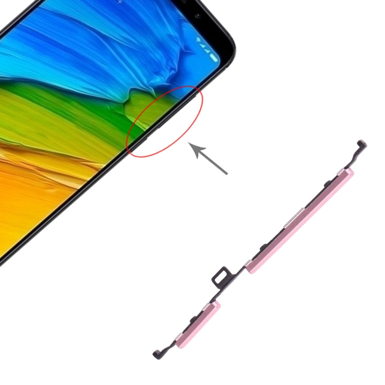 Power Button and Volume Control Button for Xiaomi Redmi 5 Plus(Pink) by buy2fix