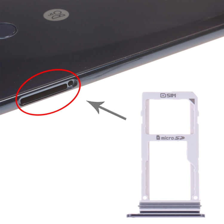 SIM Card Tray + SIM Card Tray / Micro SD Card Tray for LG V30 VS996 LS998U H933 LS998U (Black) by buy2fix