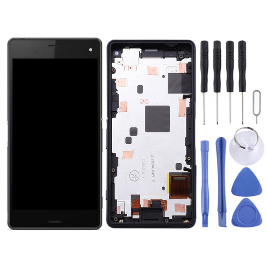 OEM LCD Screen for Sony Xperia Z3 Mini Compact Digitizer Full Assembly with Frame(Black) by buy2fix