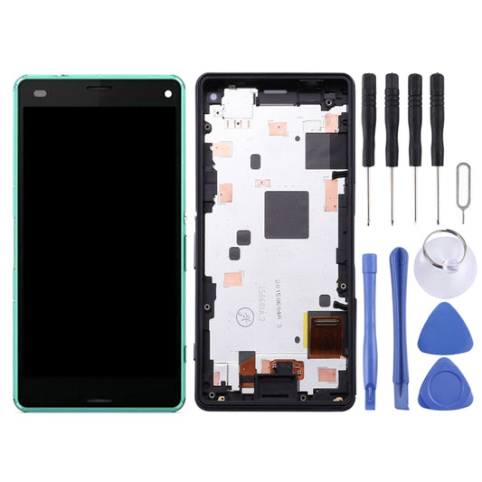 OEM LCD Screen for Sony Xperia Z3 Mini Compact Digitizer Full Assembly with Frame(Green) by buy2fix