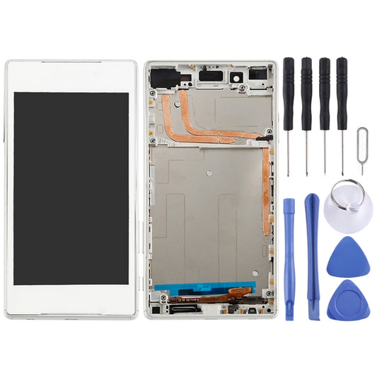 OEM LCD Screen for Sony Xperia Z5 Digitizer Full Assembly with Frame(White) by buy2fix