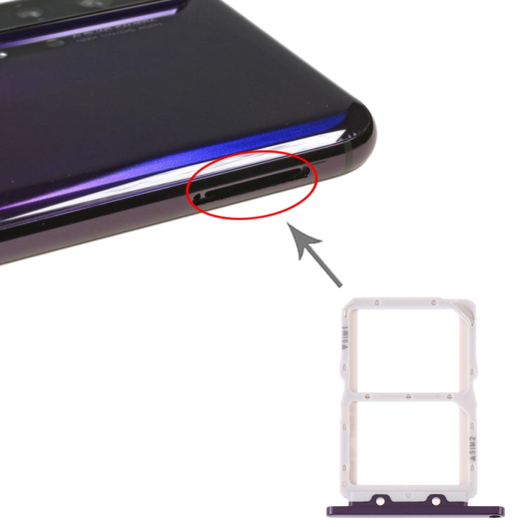 SIM Card Tray + SIM Card Tray for Huawei Honor 20 Pro(Purple) by buy2fix