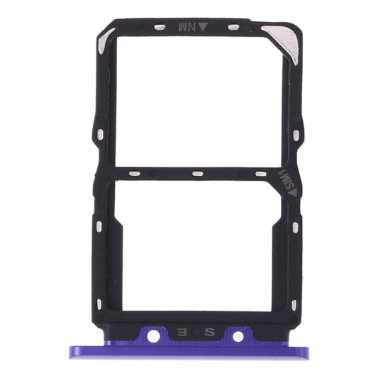SIM Card Tray + NM Card Tray for Huawei Nova 5(Purple) by buy2fix