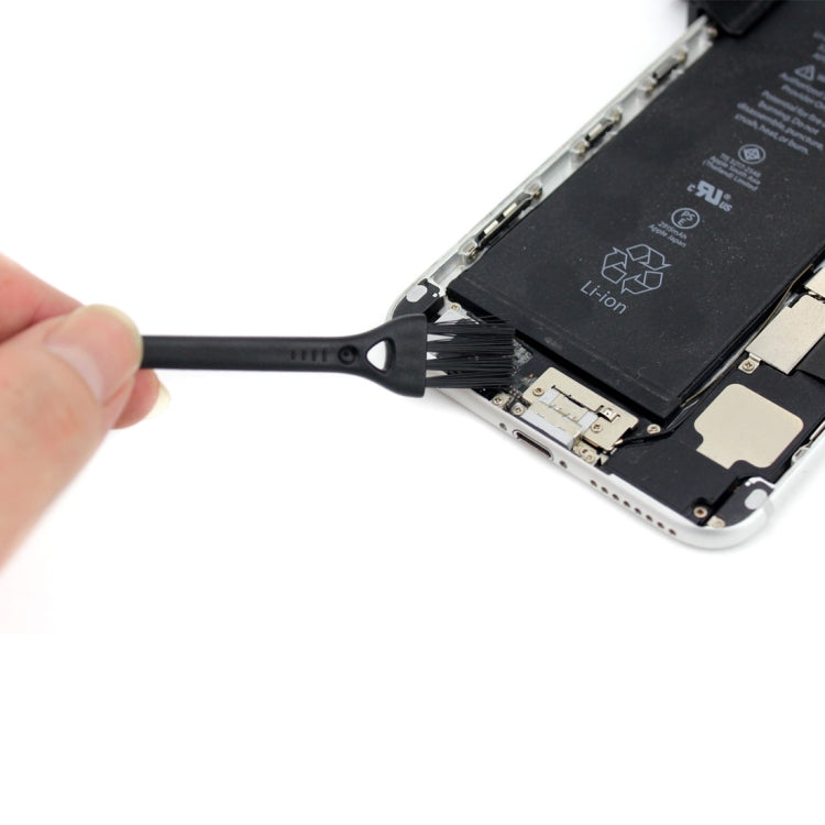 10 PCS JIAFA P8842 Flat Head Shrill Tail Cleaning Brush, Length: 8.5cm(Black) by JIAFA