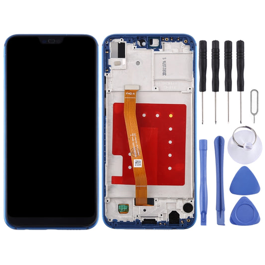 LCD Screen and Digitizer Full Assembly with Frame for Huawei P20 Lite / Nova 3e(Blue) by buy2fix