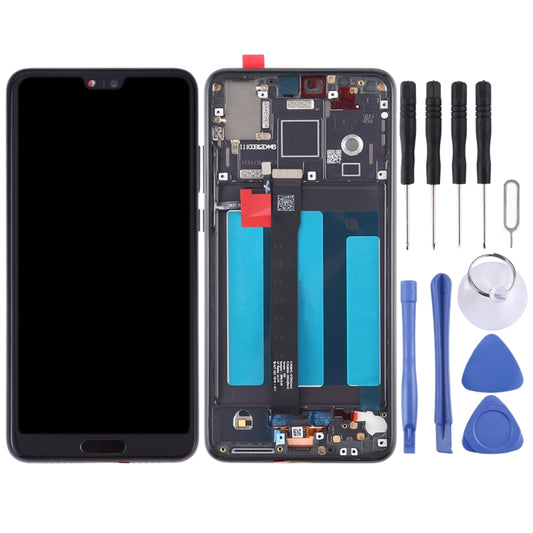 OEM LCD Screen for Huawei P20 Digitizer Full Assembly with Frame (Black) by buy2fix