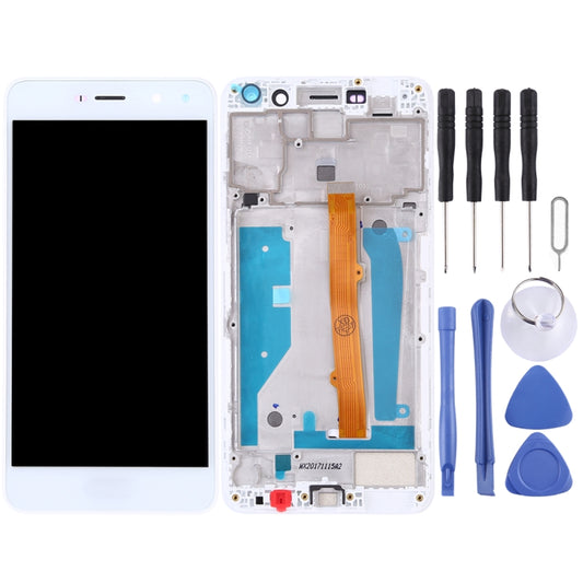 OEM LCD Screen for Huawei Y5 (2017) Digitizer Full Assembly with Frame (White) by buy2fix