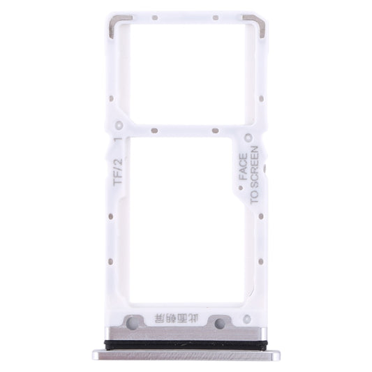 SIM Card Tray + SIM Card Tray / Micro SD Card Tray for Xiaomi Mi CC9 (Silver) by buy2fix