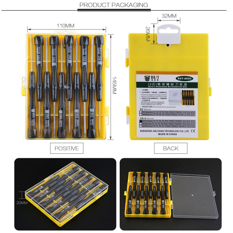 10 in 1 BEST BST-8800C Repair Tool Precision Screwdriver Set by BEST