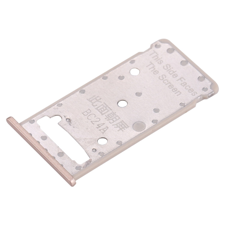 For Huawei Enjoy 7 Plus / Y7 Prime SIM Card Tray & SIM / Micro SD Card Tray(Gold) by buy2fix