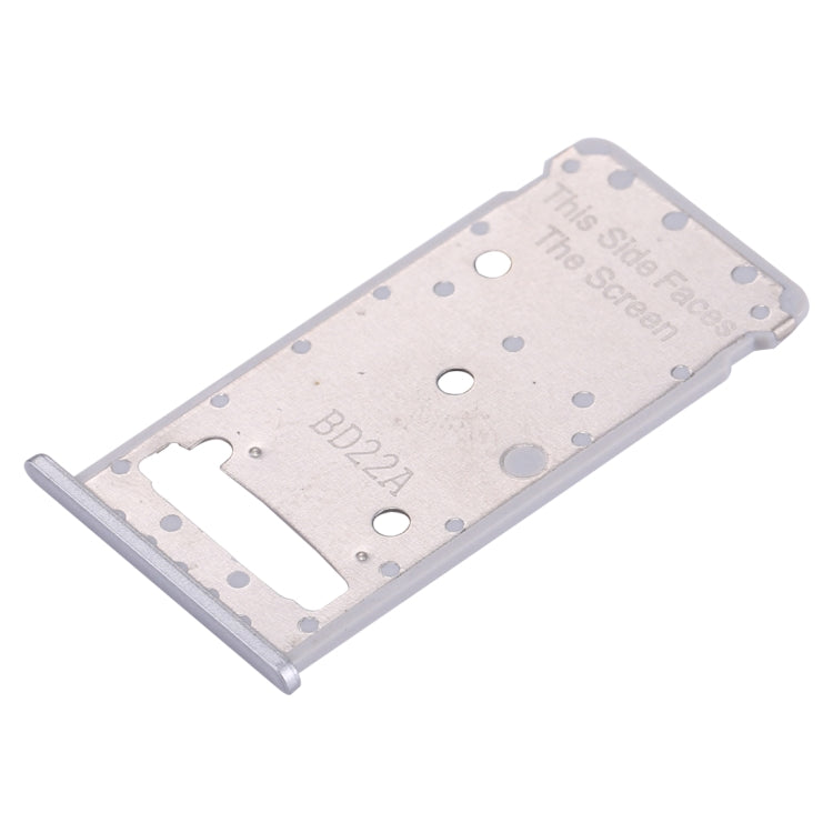 For Huawei Enjoy 7 Plus / Y7 Prime SIM Card Tray & SIM / Micro SD Card Tray(Silver) by buy2fix