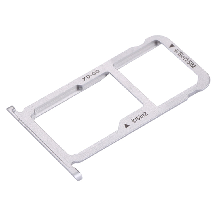For Huawei Honor 6X / GR5 2017 SIM Card Tray & SIM / Micro SD Card Tray(Silver) by buy2fix