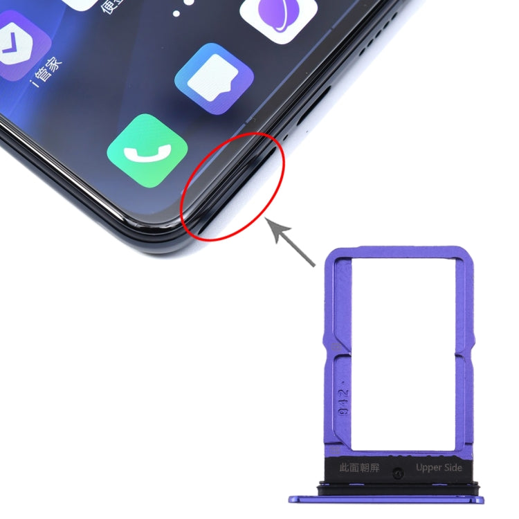 For vivo S5 SIM Card Tray + SIM Card Tray (Blue) by buy2fix