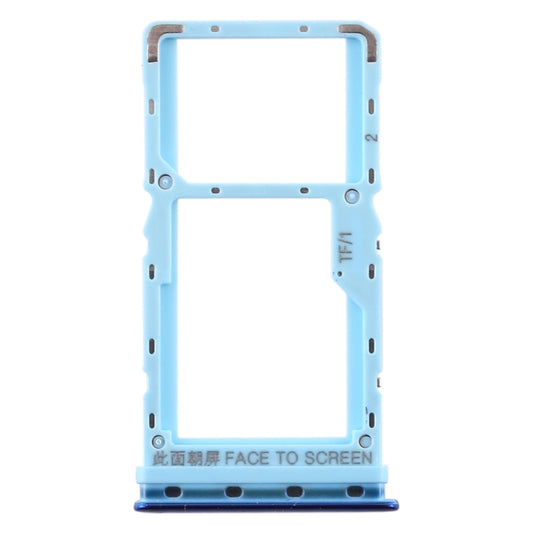 SIM Card Tray + SIM Card Tray / Micro SD Card Tray for Xiaomi Mi CC9e / Mi A3(Blue) by buy2fix
