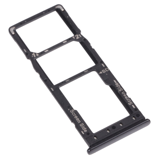For Infinix HOT 7 Pro (X625B) SIM Card Tray + SIM Card Tray + Micro SD Card Tray (Black) by buy2fix