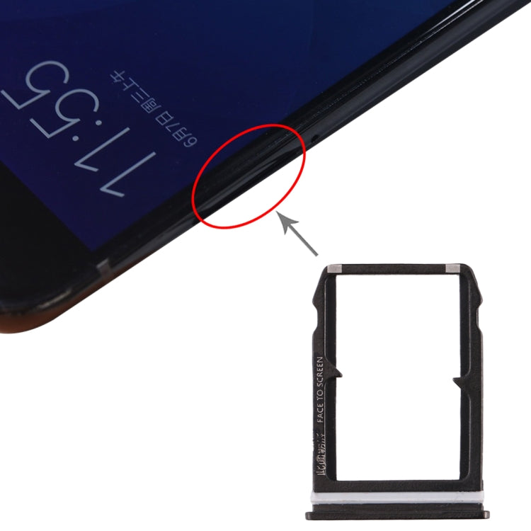 SIM Card Tray + SIM Card Tray for Xiaomi Mi 6(Black) by buy2fix