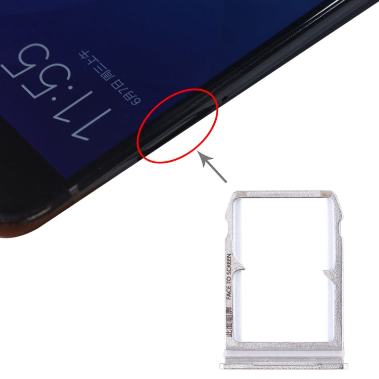 SIM Card Tray + SIM Card Tray for Xiaomi Mi 6(Silver) by buy2fix