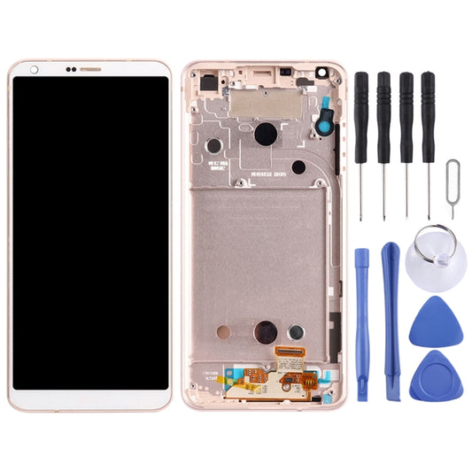 Original LCD Screen For LG G6 / H870 / H870DS / H872 / LS993 / VS998 / US997 Digitizer Full Assembly with Frame7(Gold) by buy2fix