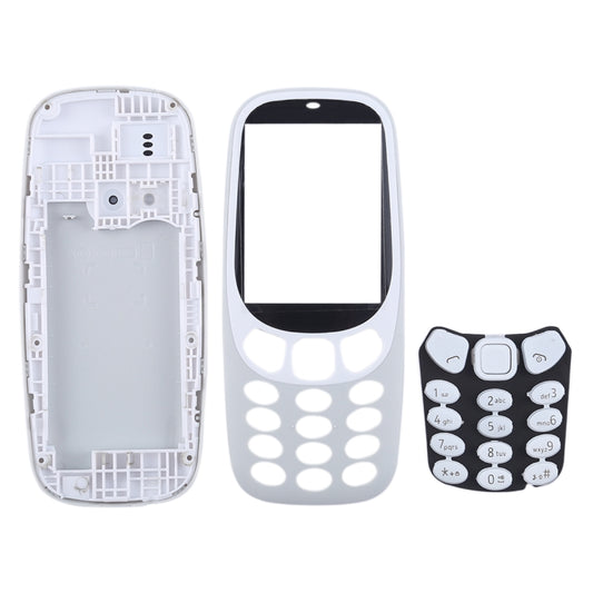 Full Assembly Housing Cover with Keyboard for Nokia 3310(Grey) by buy2fix