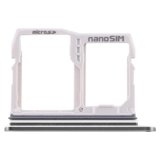 SIM Card Tray + Micro SD Card Tray for LG V40 ThinQ (Silver) by buy2fix